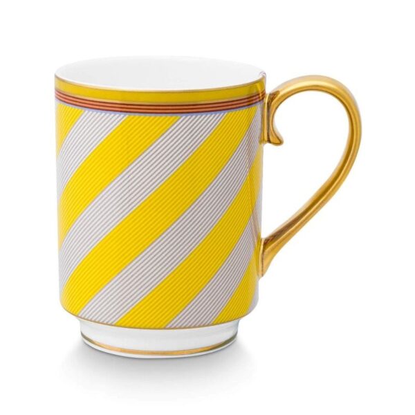 Порцеланова чаша Chique yellow stripes